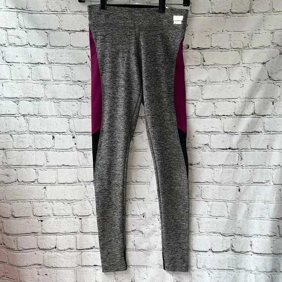 PINK Victoria's Secret Pants - PINK‎ NWT Ultimate Gray and Purple Full Length Active Leggings Size XS
